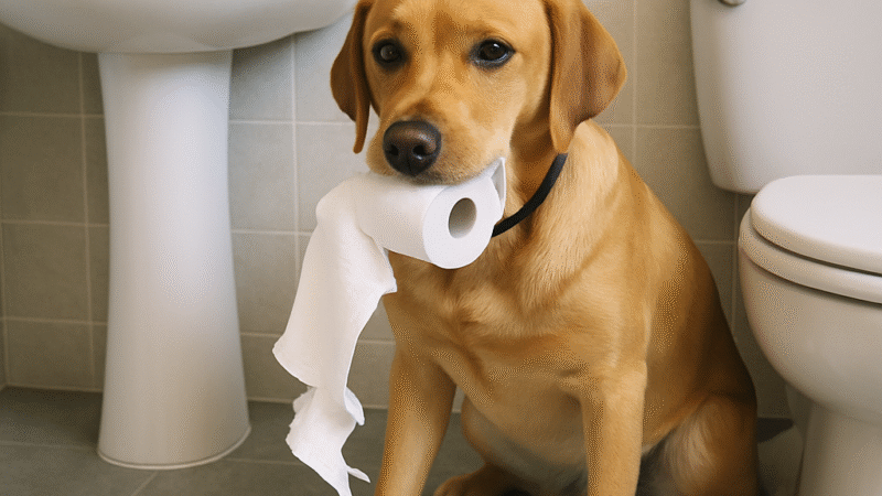 The dog’s pranks make the whole family laugh