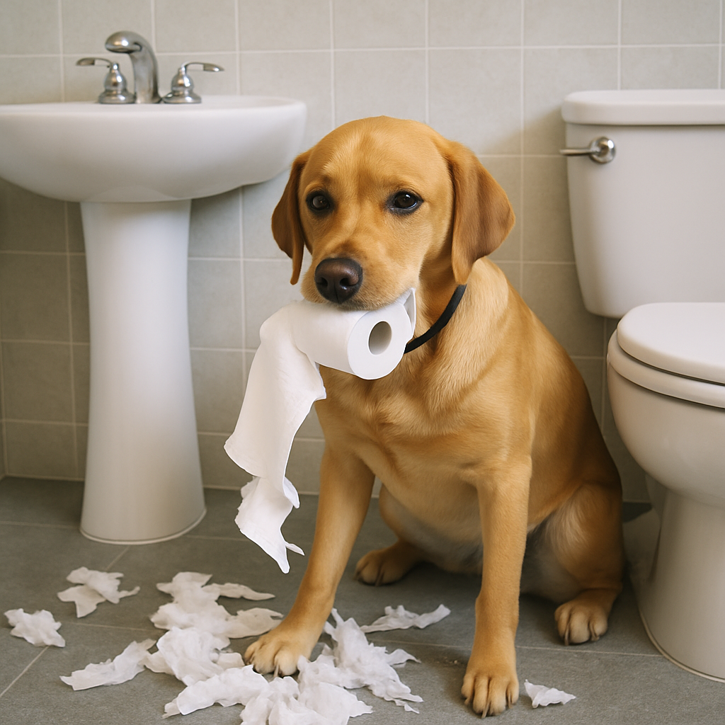 The dog’s pranks make the whole family laugh