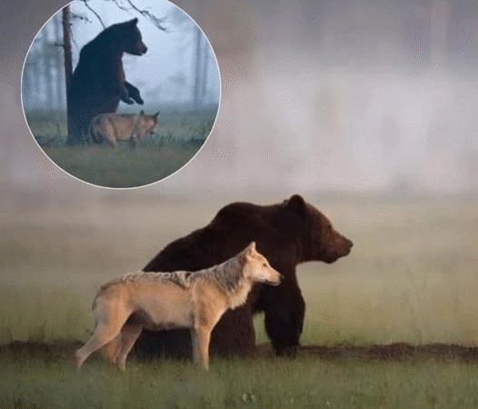 The Grizzly and the Wolf: An Unlikely Bond in the Alaskan Wilderness