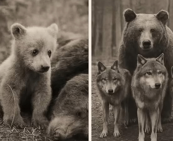 The Bear Raised by Wolves: A Tale of Survival and Unlikely Family in the Wild