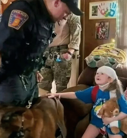 When She Couldn’t Go to PublicSafety Day, the Police Brought It toHer Doorstep — All for a 7-Year-OldGirl Named Elayah…..f
